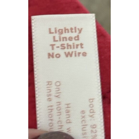 Cacique 40 DDD BRA Red Gold Snowflake Lightly Lined T-Shirt No Wire LANE Bryant - Picture 5 of 6